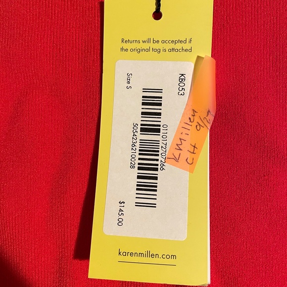 ❌SOLD Red Karen millen detailed bell sleeve top - Picture 4 of 6